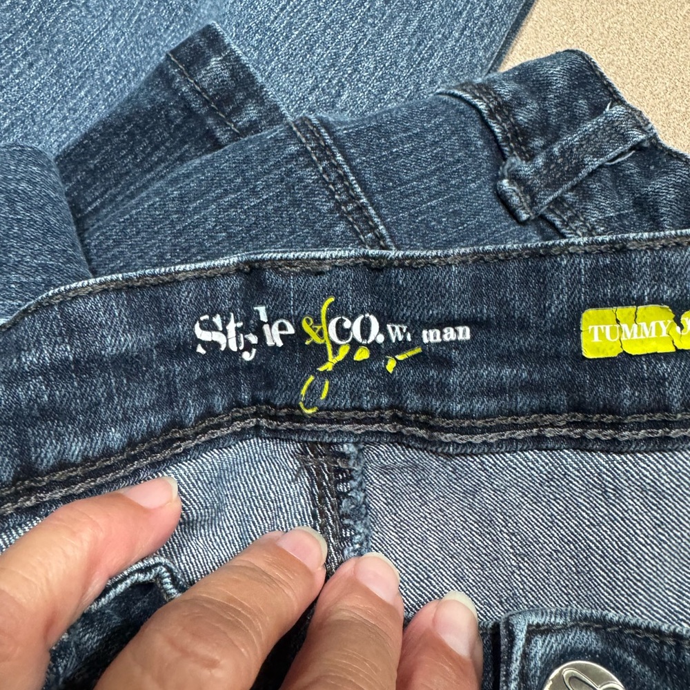 Style & Co. Dark Blue Relaxed Jeans - Picture 3 of 6